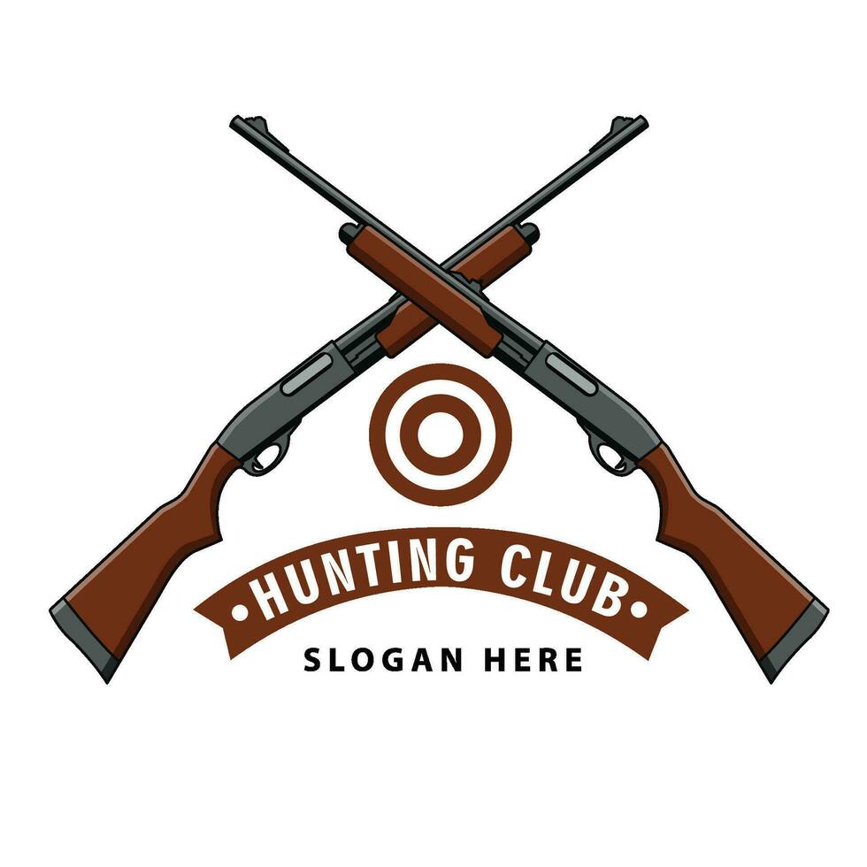 hunting club logo template vector design