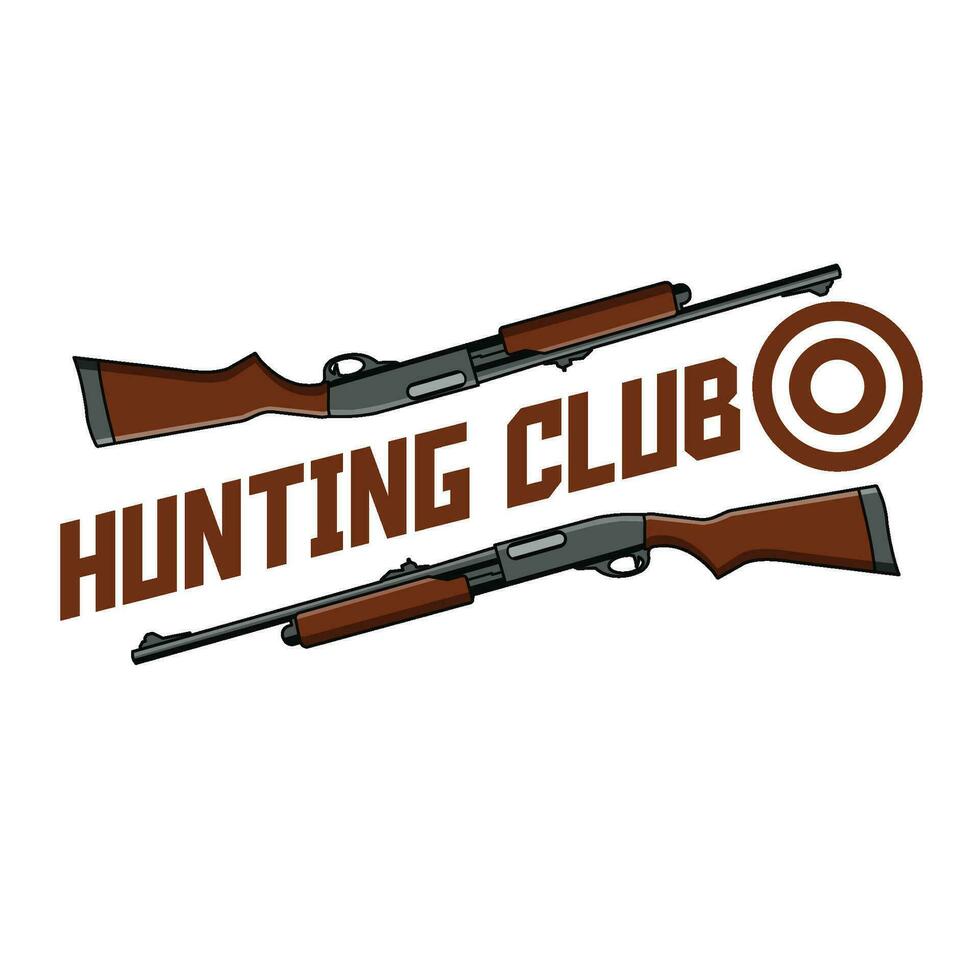 hunting logo template vector design
