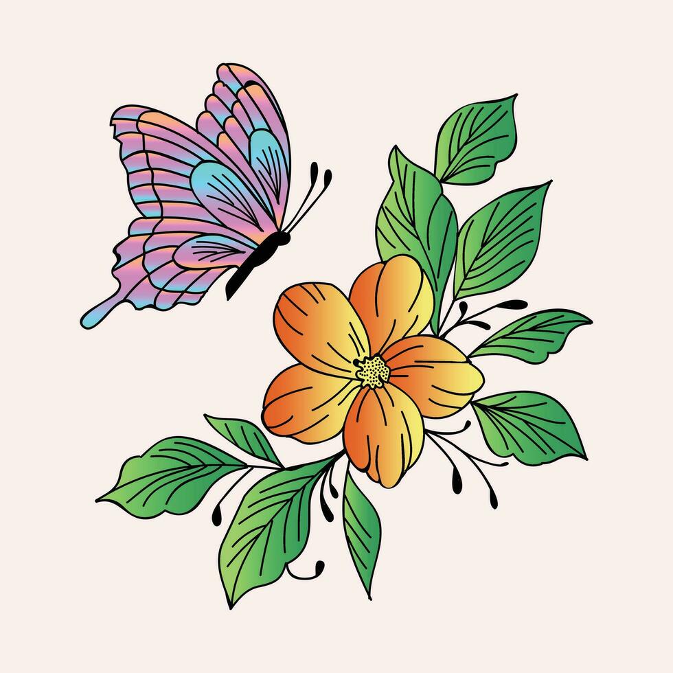 hermosa realista dibujado a mano artístico floral Clásico ramo de flores composición decorativo bosquejo vector