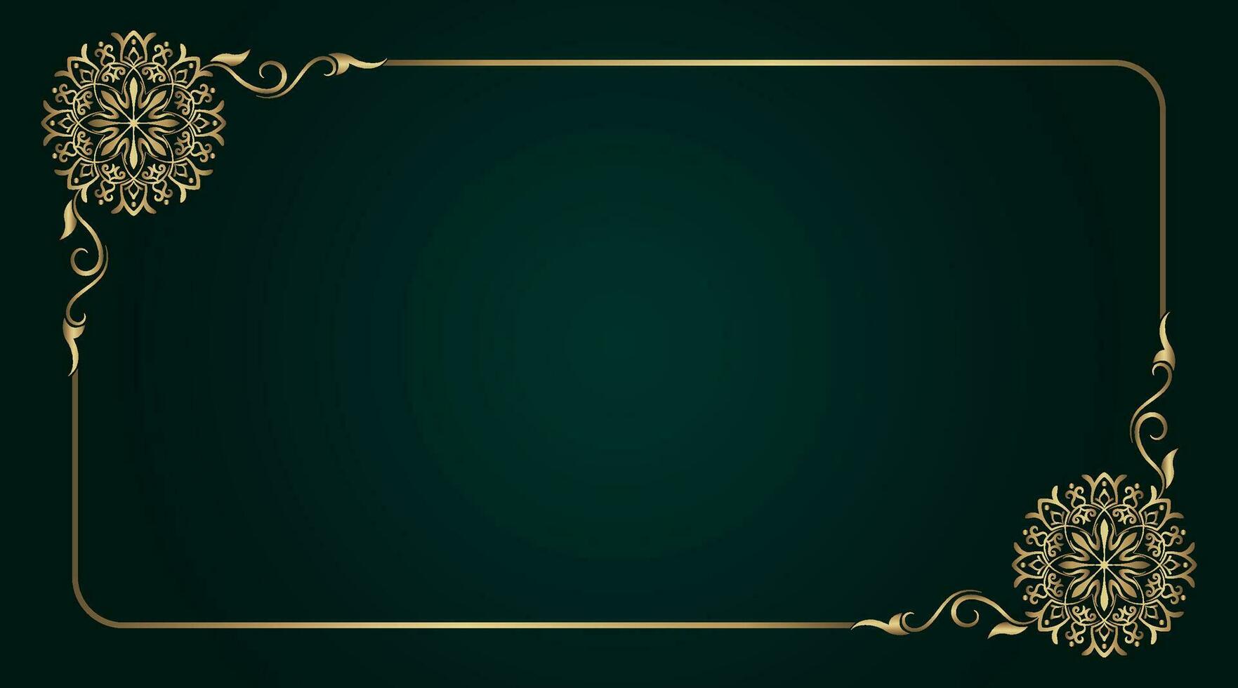 floral ornament frame and mandala vector