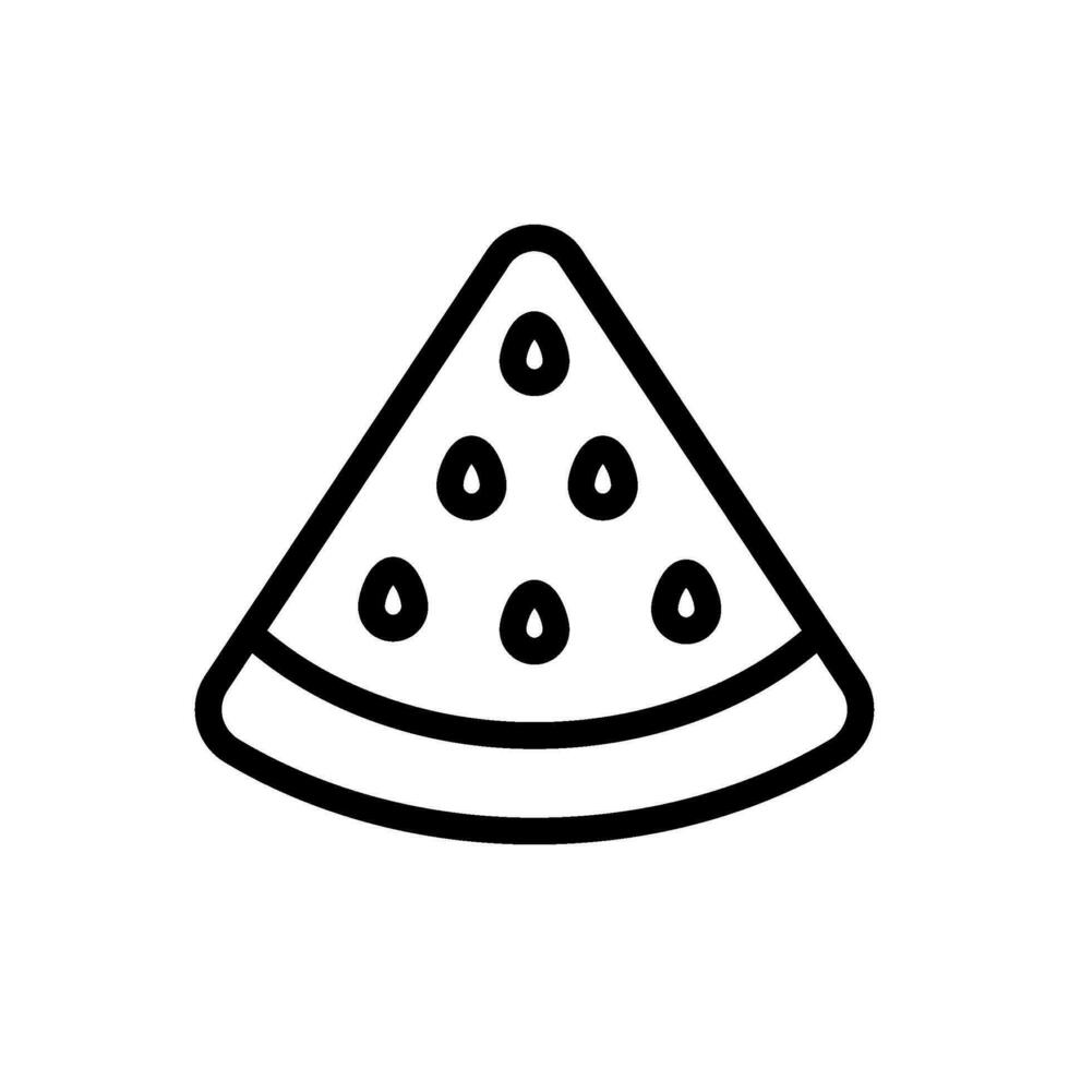 watermelon black white icon in line style. icons for logos, websites, apps, and more vector