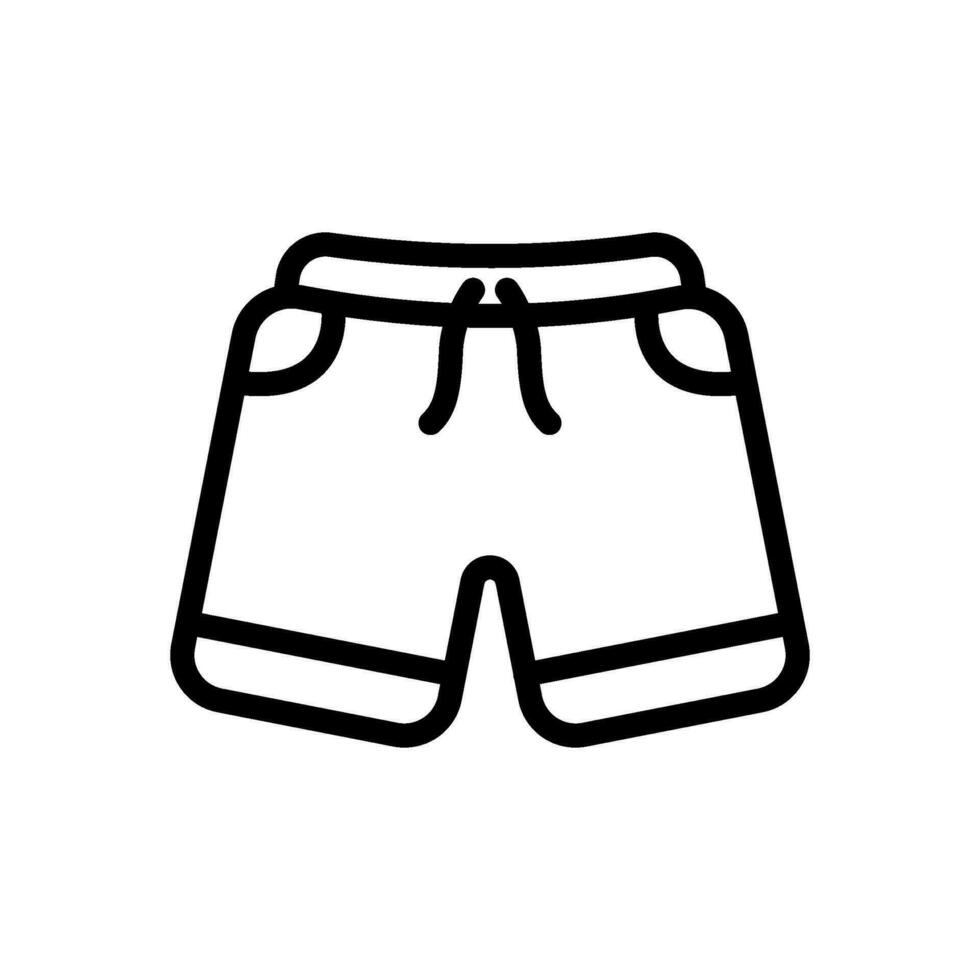 playa pantalones negro blanco icono en línea estilo. íconos para logotipos, sitios web, aplicaciones, y más vector