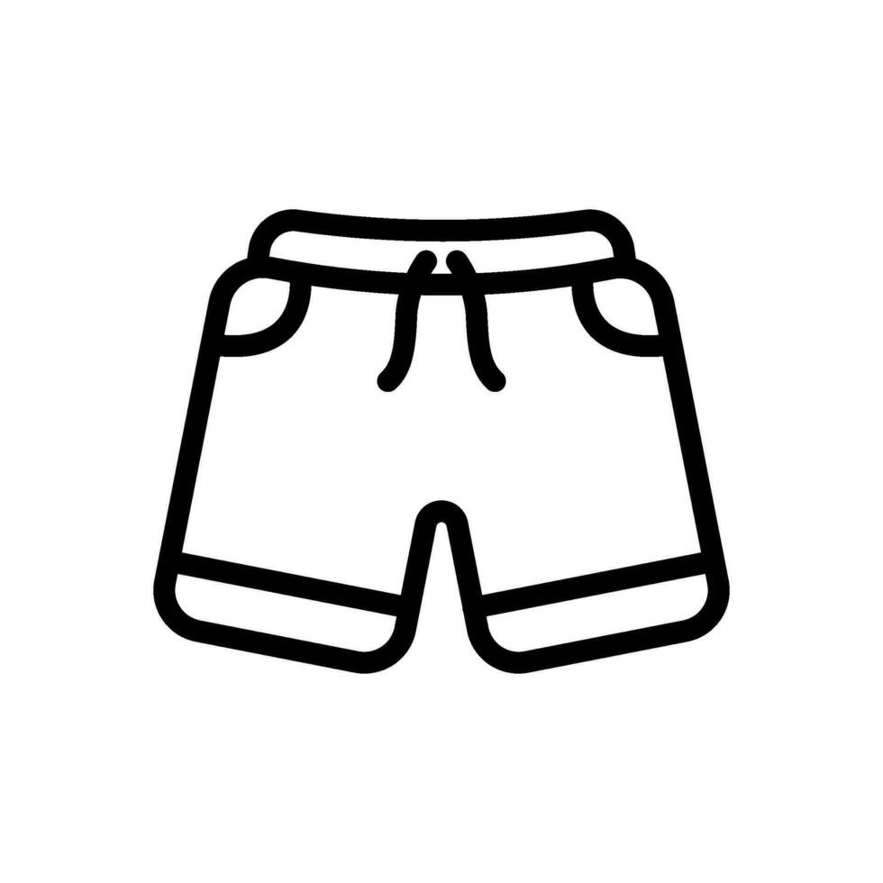 beach pants black white icon in line style. icons for logos, websites, apps, and more vector
