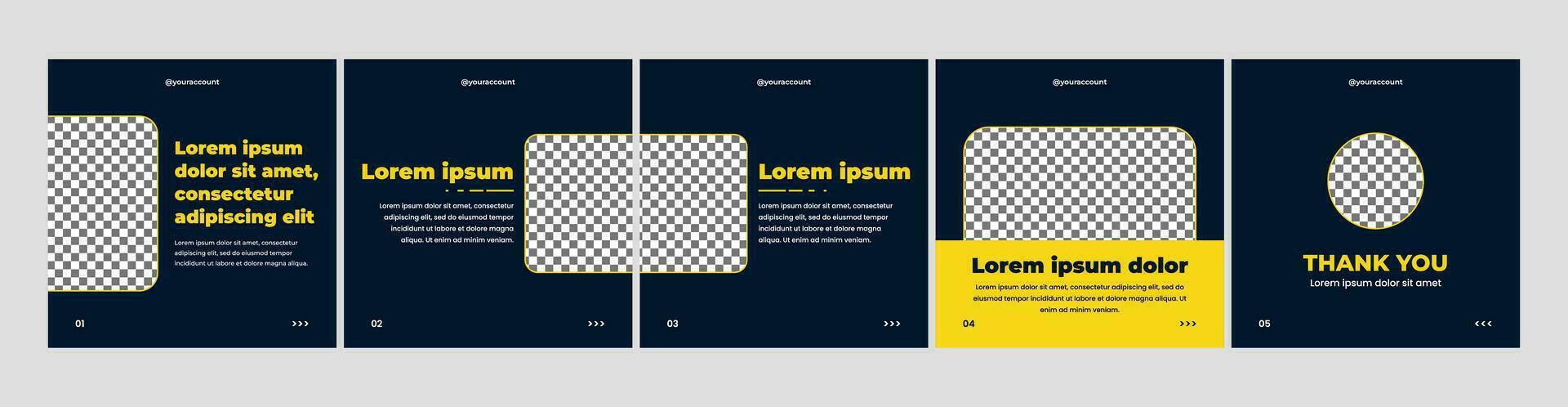 carousel or microblog template for social media posts vector