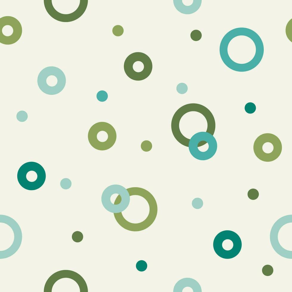 Pattern abstraction circles and rings in retro flat style for fabric, paper. vector