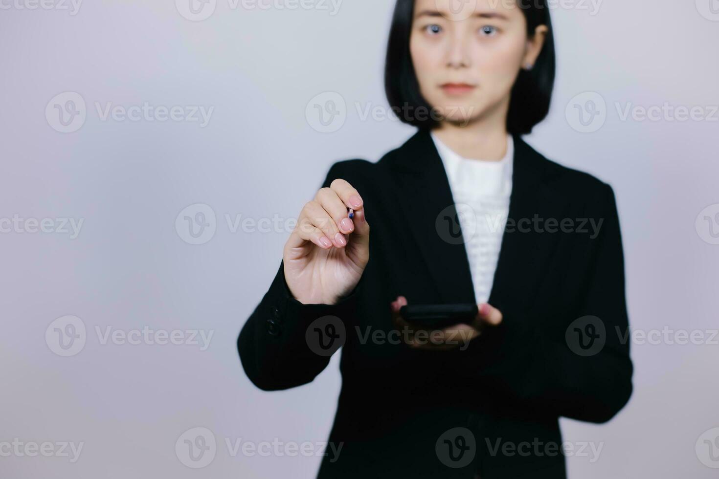 Businessman using digital smart phone with modern mobile phone. New technologies for success workflow concept. photo