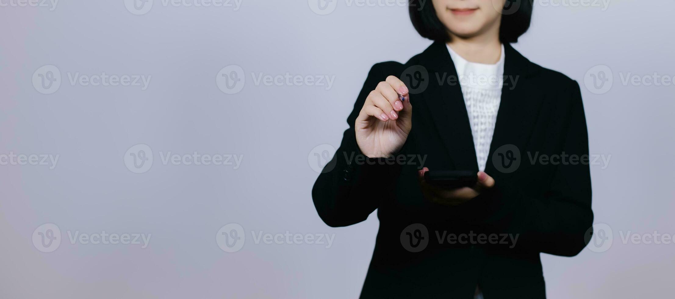 Businessman using digital smart phone with modern mobile phone. New technologies for success workflow concept. photo