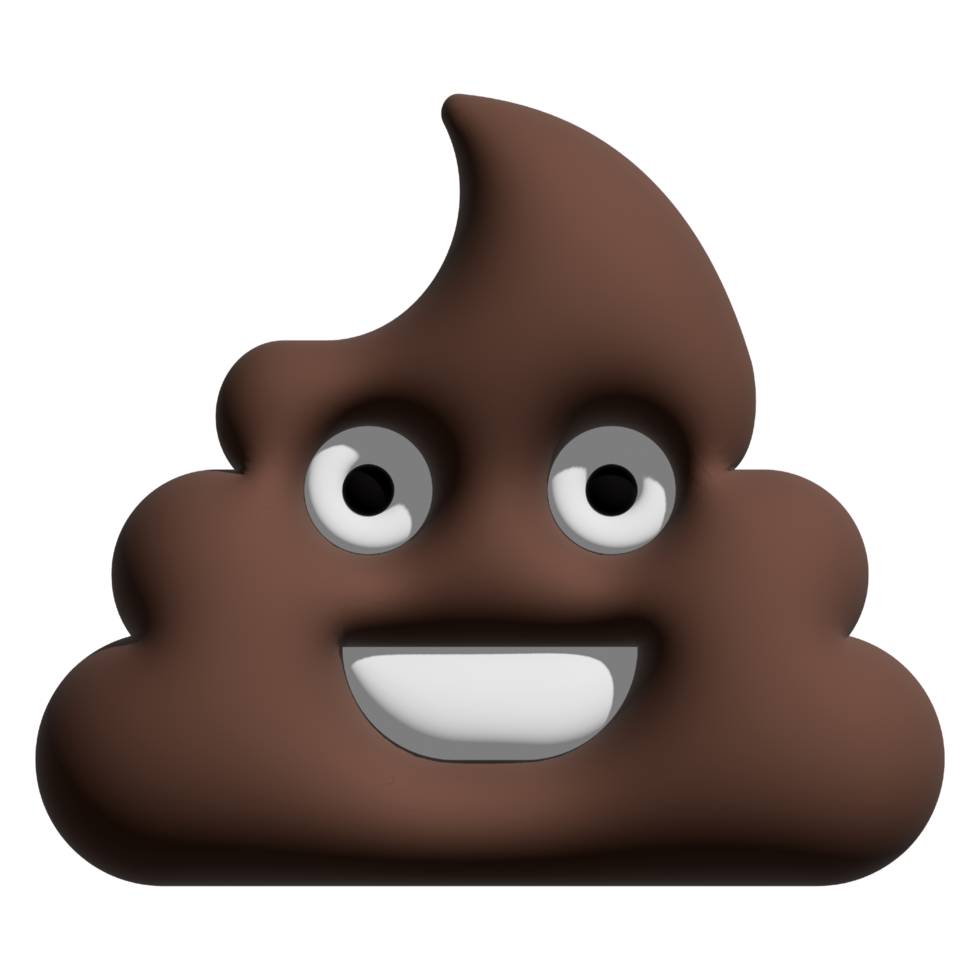 Emoticon emoji 3d poop png