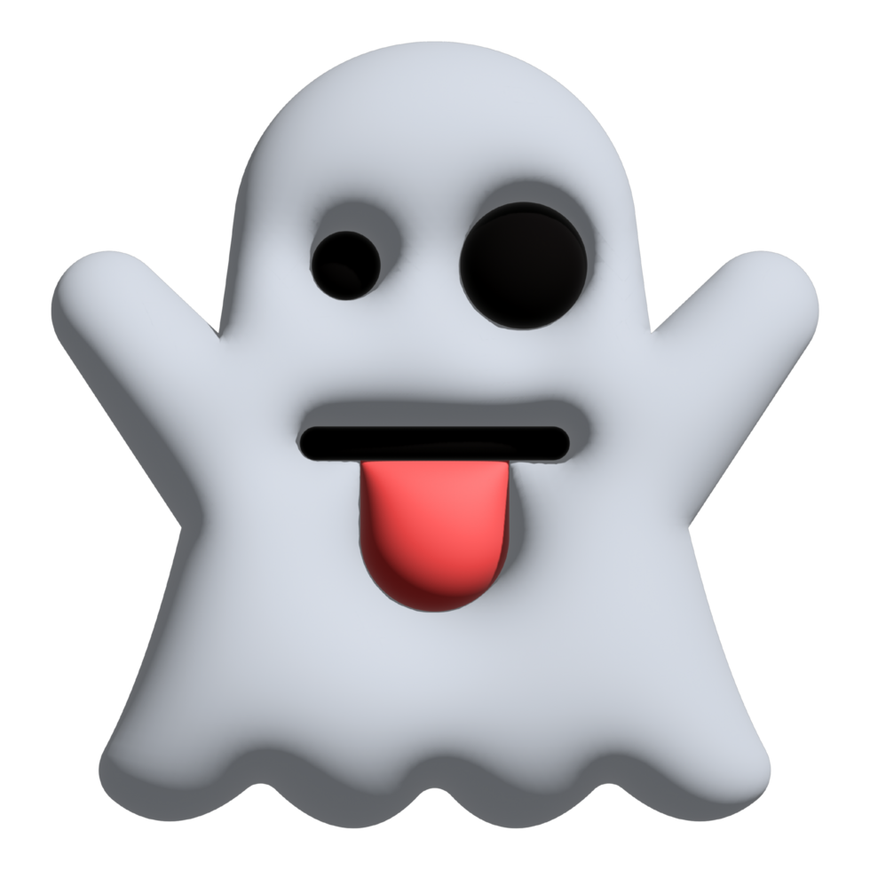 Emoticon emoji 3d ghost png
