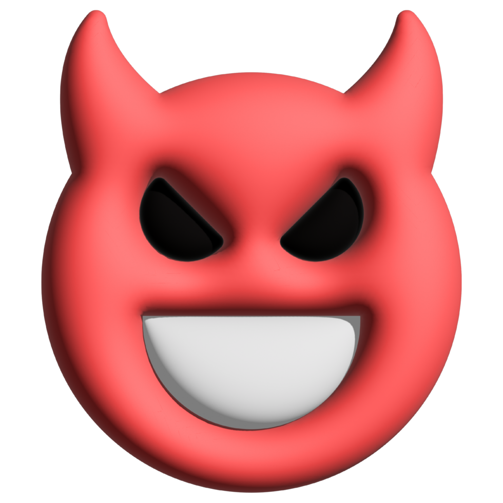 Emoticon emoji 3d evil png