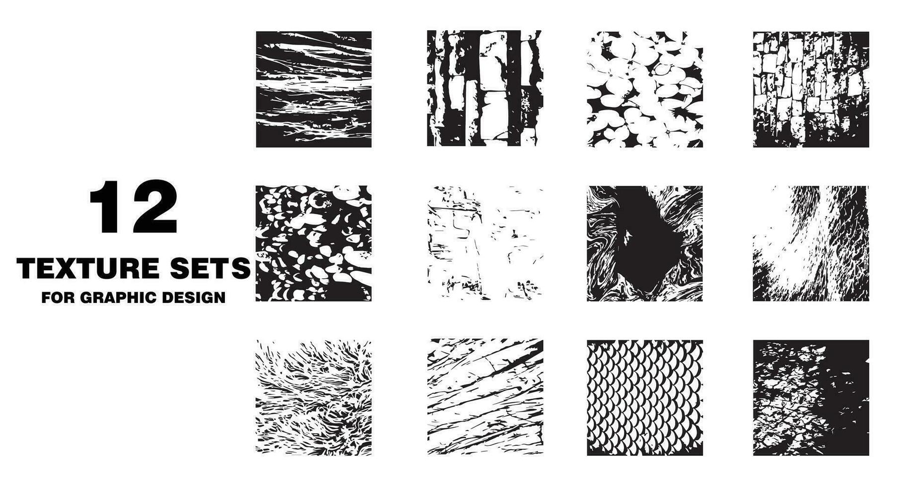 12 Abstract texture for design graphic vector