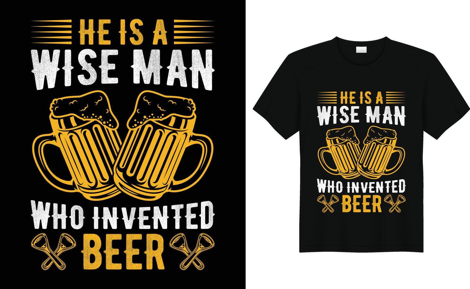 Funny Retro Vintage Beer T-shirt Design Poster Design vector