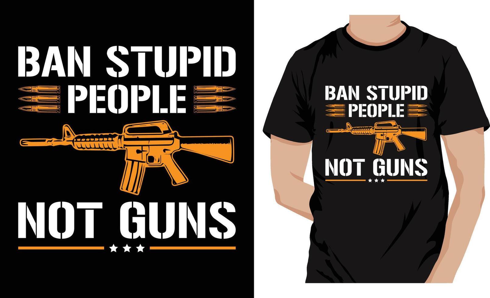 Vector guns Typography T-shirt Design. Famous Quotes T-shirt Design.