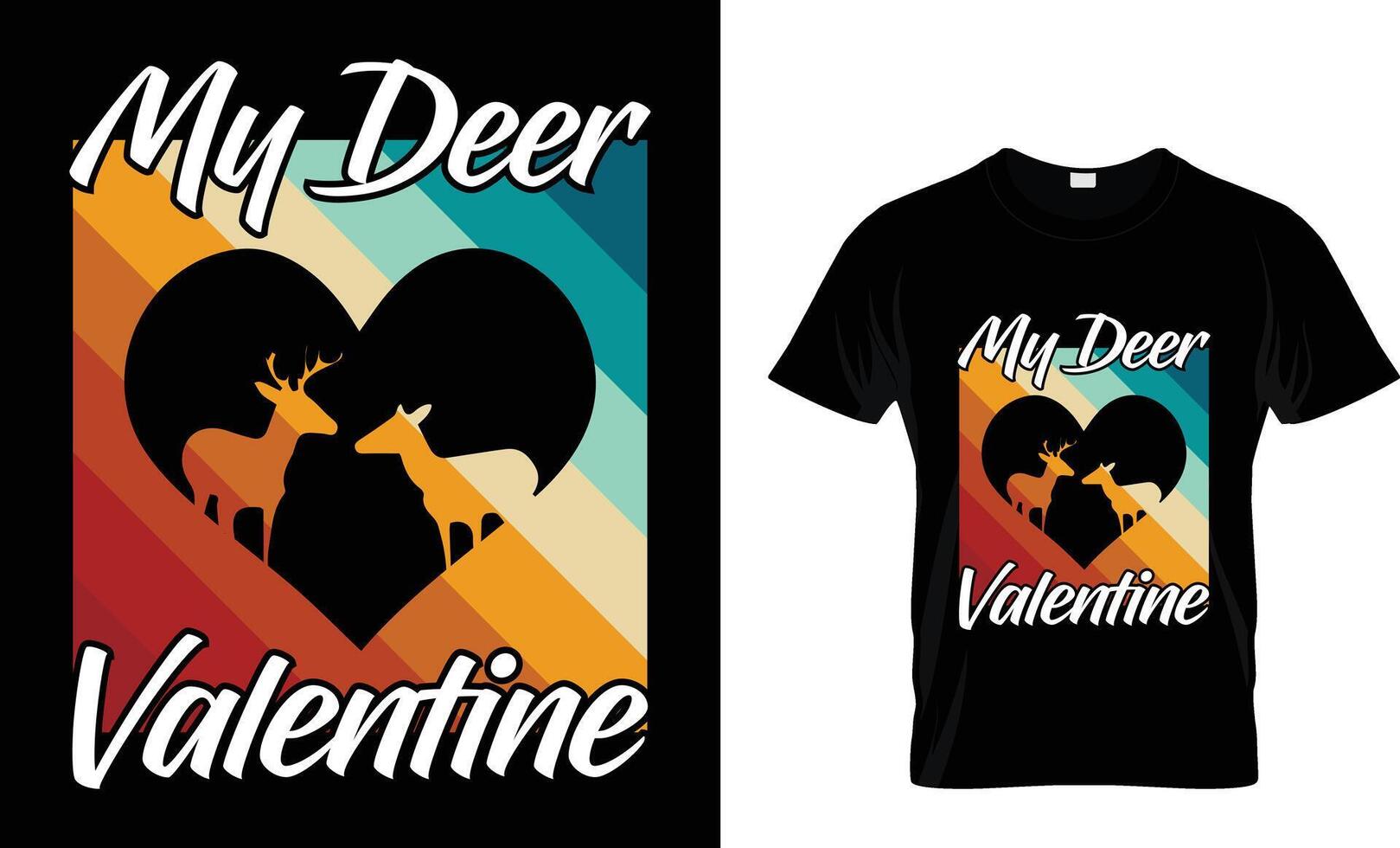 Unique And Colorful T-shirt Design Valentine T-Shirt Design vector