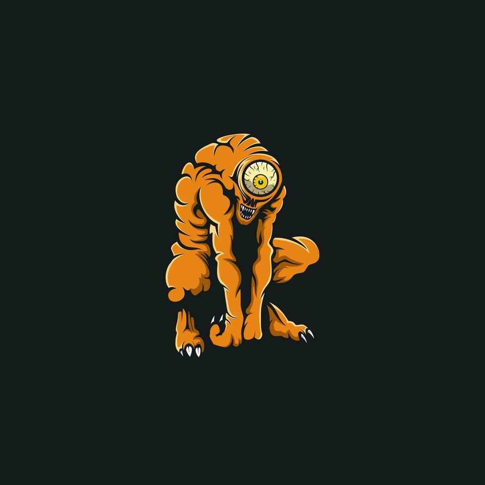 Vector Monster One Eye Design Ilustration