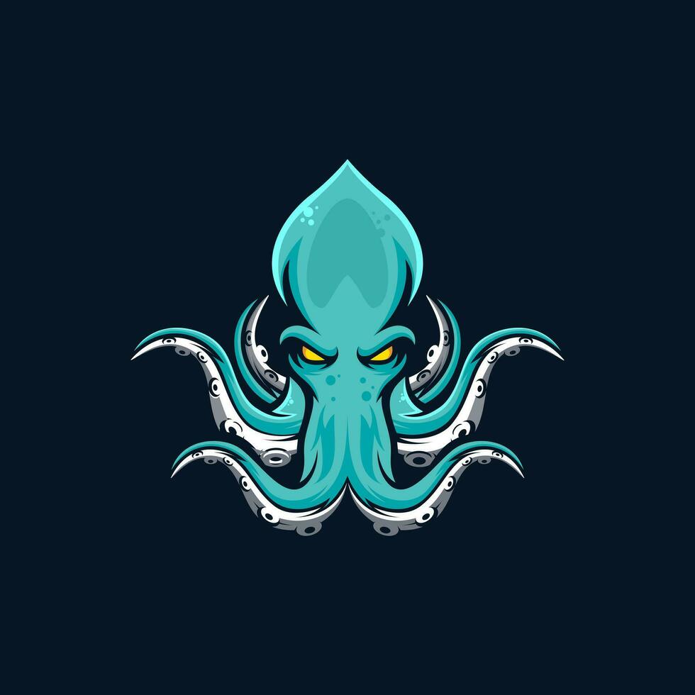 Vector Squid Design Illustration Template