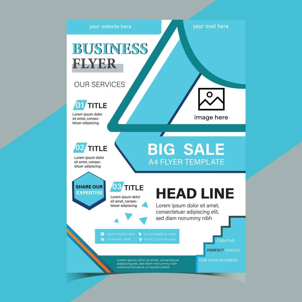 Modern eye catching flyer design vector