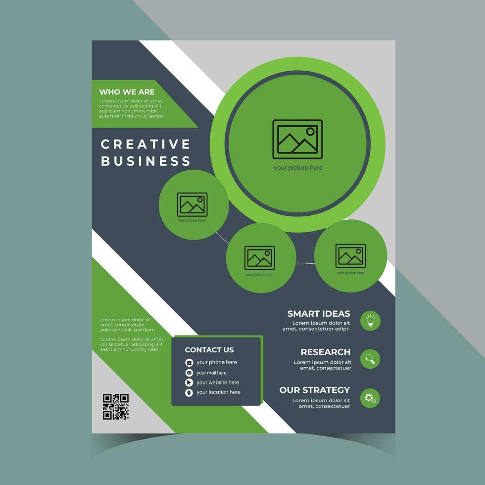 Modern eye catching flyer design vector