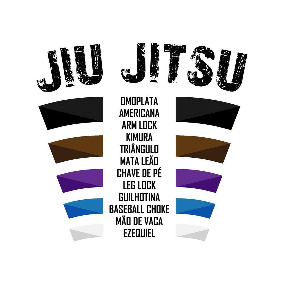 jiu jitsu moves vector