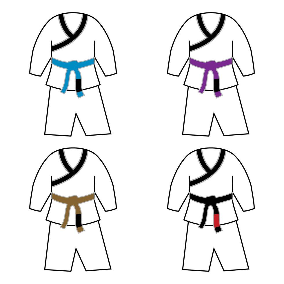 jiu jitsu kimono vector