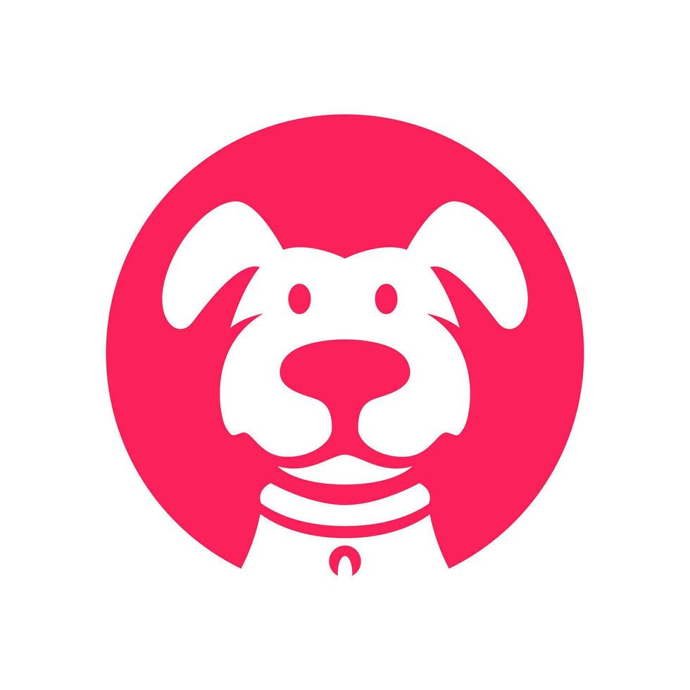 dog pets female minimal modern mascot cartoon flat logo vector icon illustration