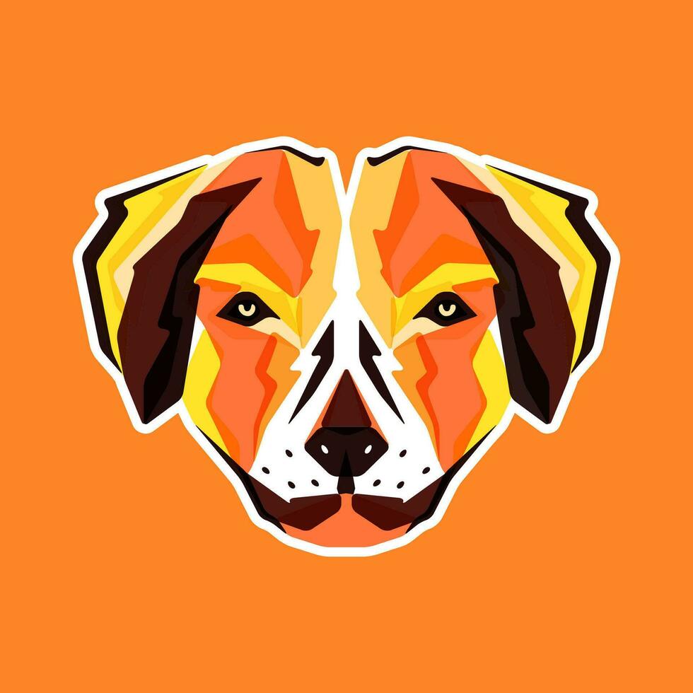 Labrador perdiguero perro mascotas Arte vistoso resumen moderno mascota logo icono vector ilustración