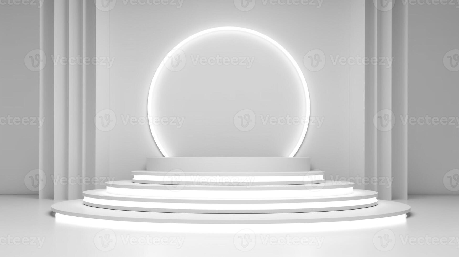 blank modern stage. futuristic podium for luxury product display presentation background. photo