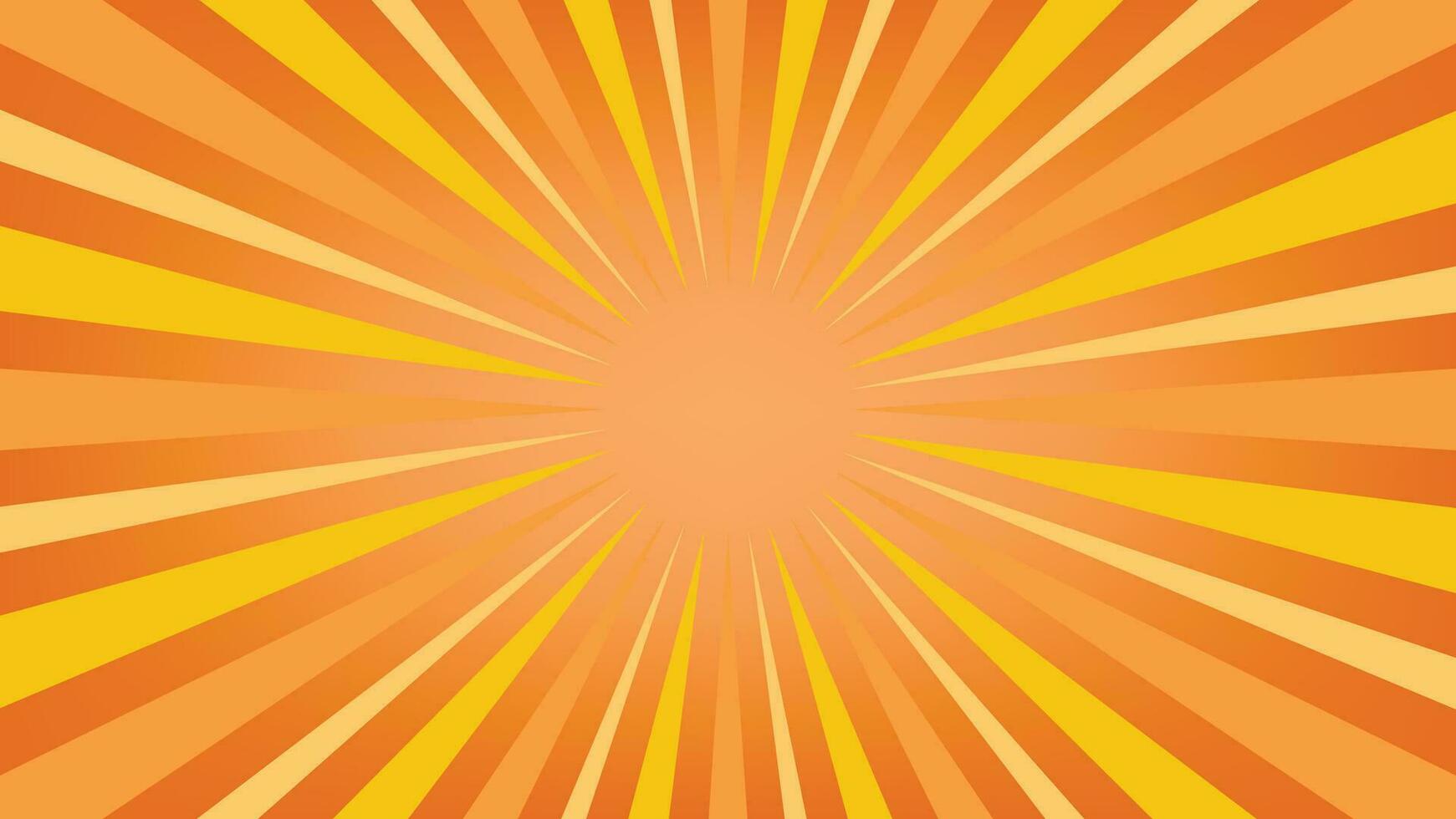 abstract sunburst orange pattern background for modern graphic design element. shining ray cartoon with colorful for website banner wallpaper and poster card decoration vector