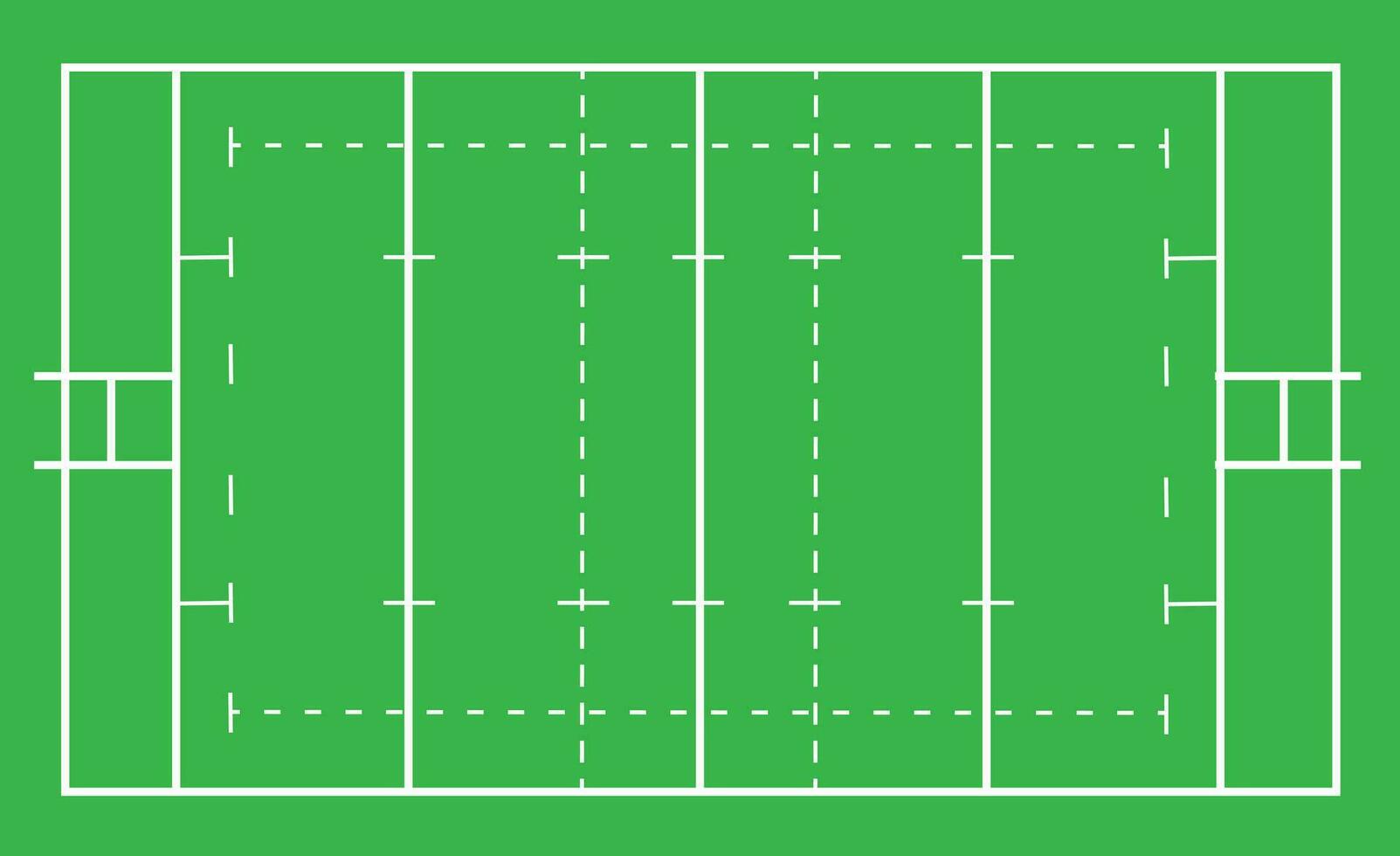 Rugby field icon. Rugby field with marking from top view. Green Rugby field. flat style. vector