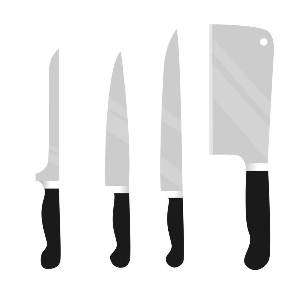 Knife Vector set, Illustration vector of knife