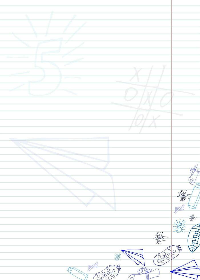 notebook sheet with design for notes vector