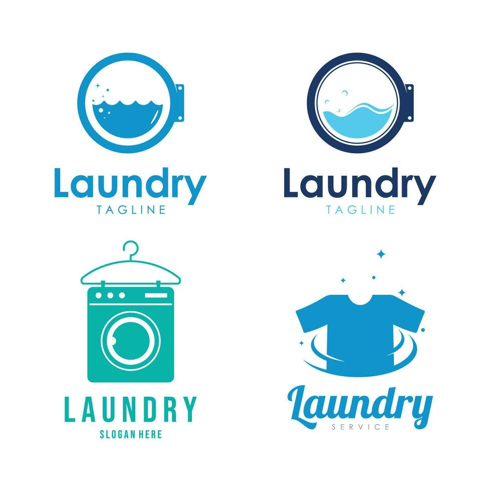 Laundry Vector Logo Template