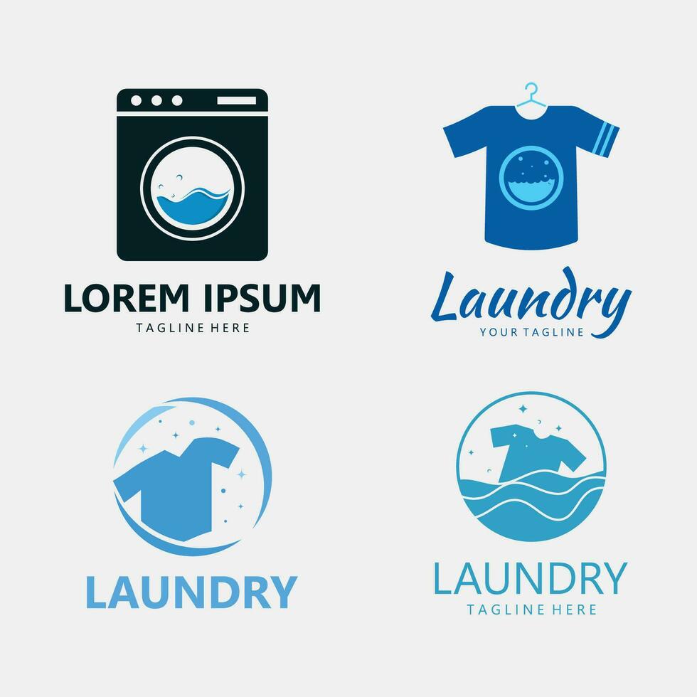 Laundry Vector Logo Template
