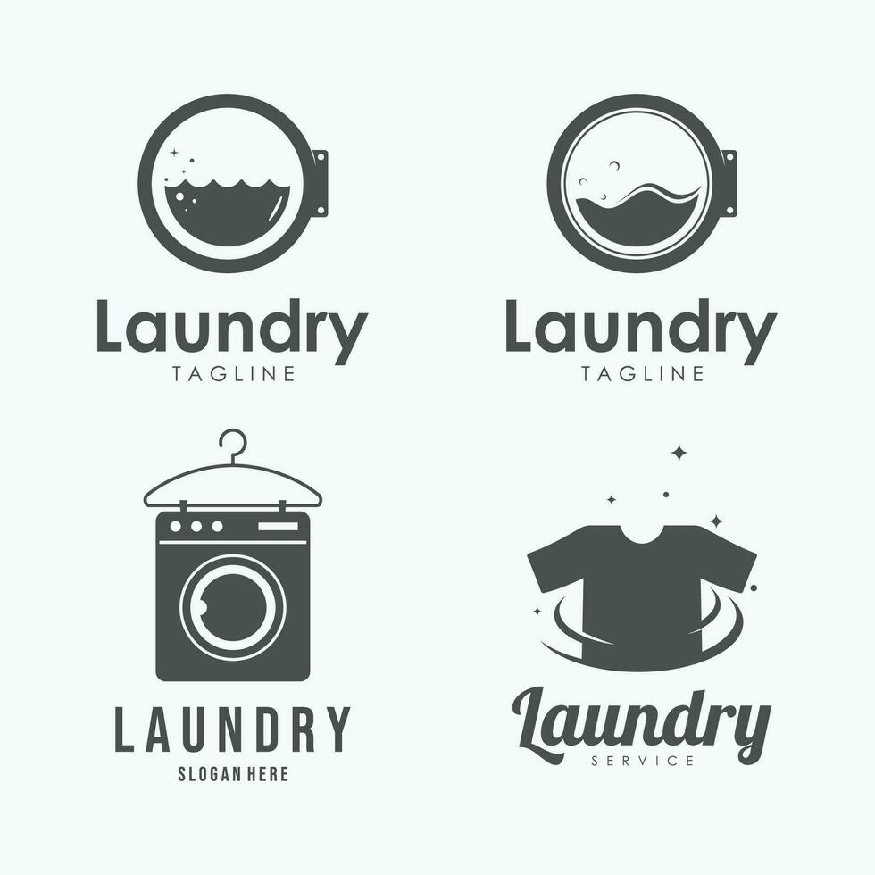 lavandería vector logo modelo