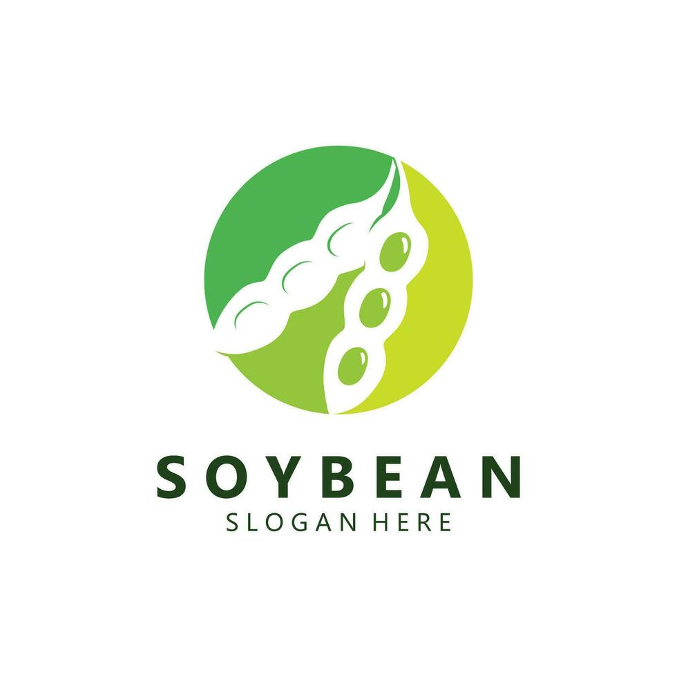 Soybean Logo Template with Modern Concept vector