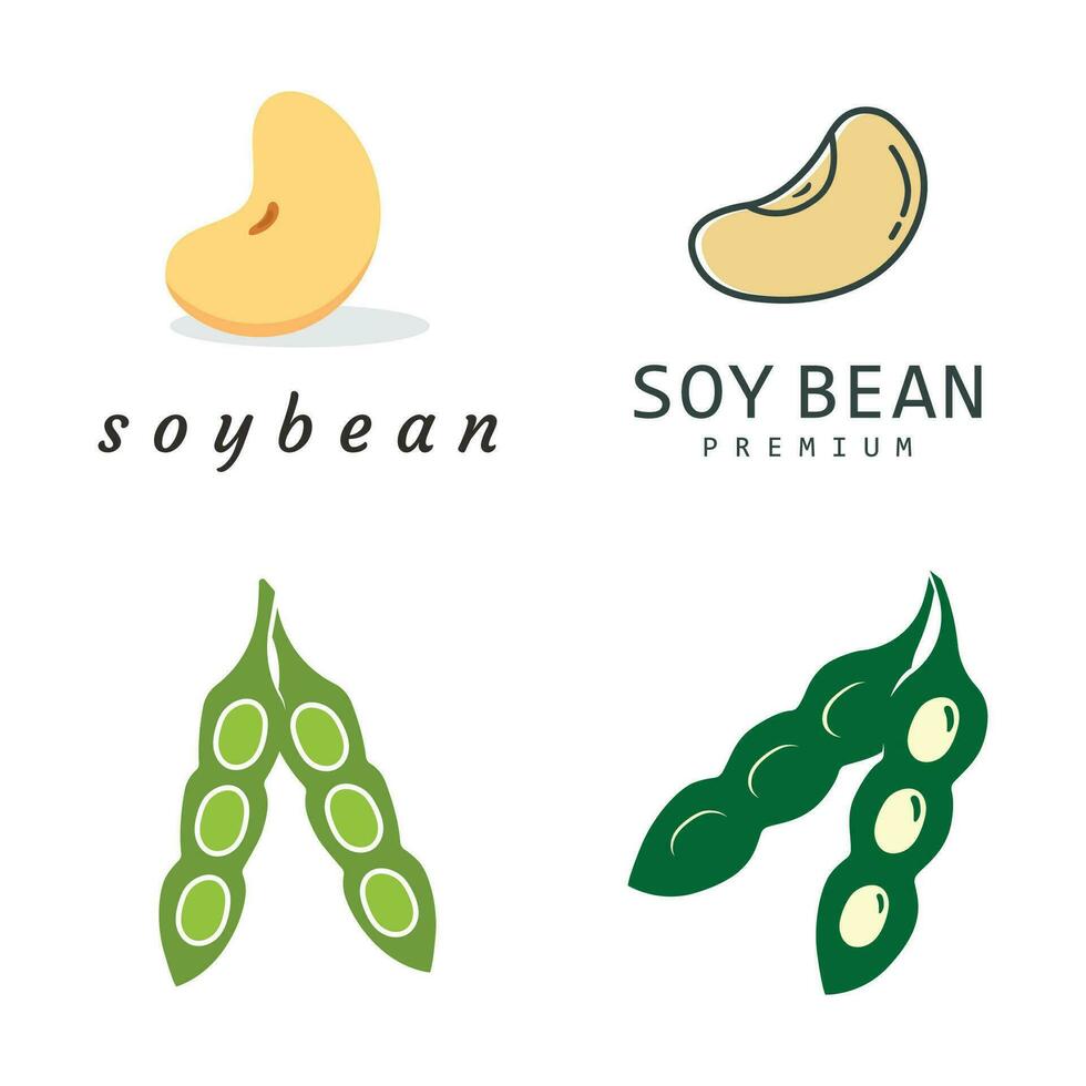 Soybean Logo Template with Modern Concept vector