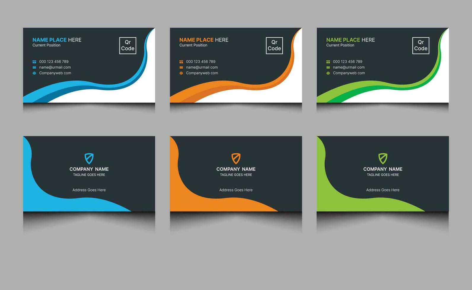 resumen limpiar elegante mínimo ola creativo corporativo estilo identidad moderno empresa profesional nombre visitando negocio tarjeta modelo diseño. vector