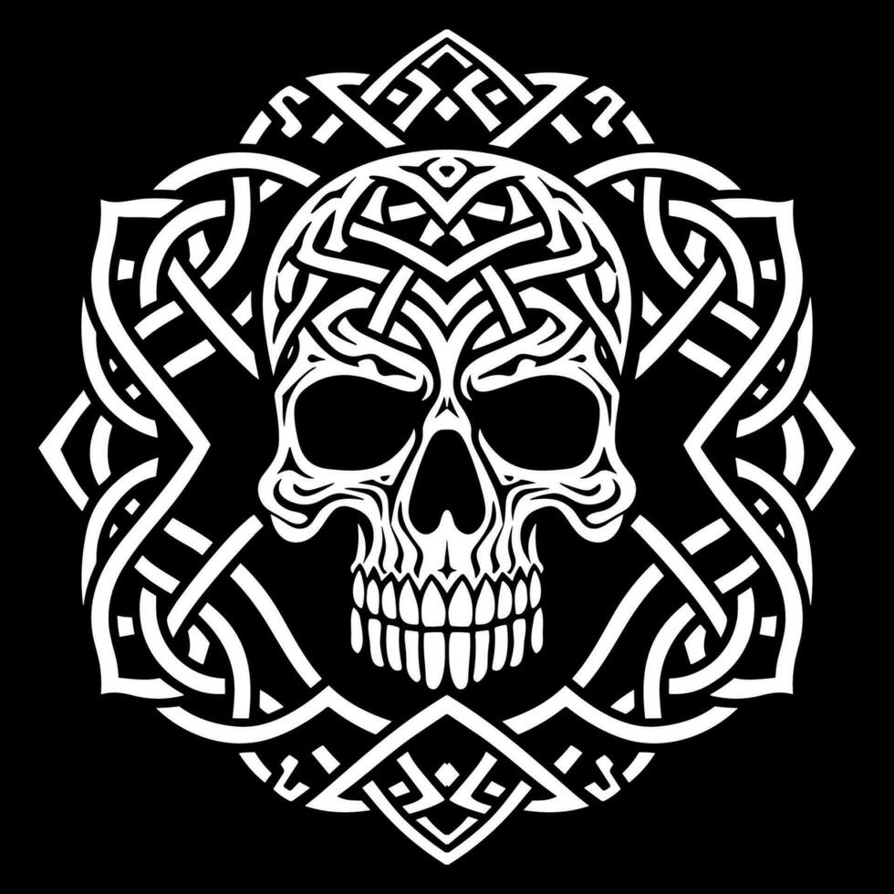 Celtic skull in knot style 25947044 Vector Art at Vecteezy