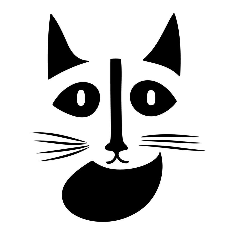 minimalista gato ilustración vector