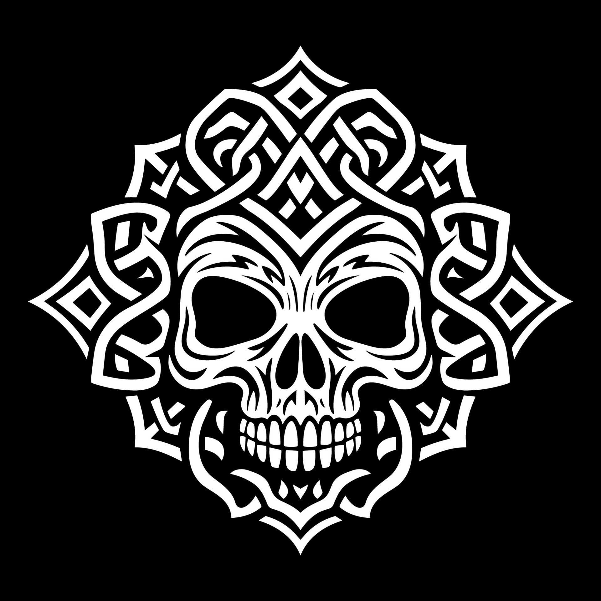 Celtic skull in knot style 25947097 Vector Art at Vecteezy