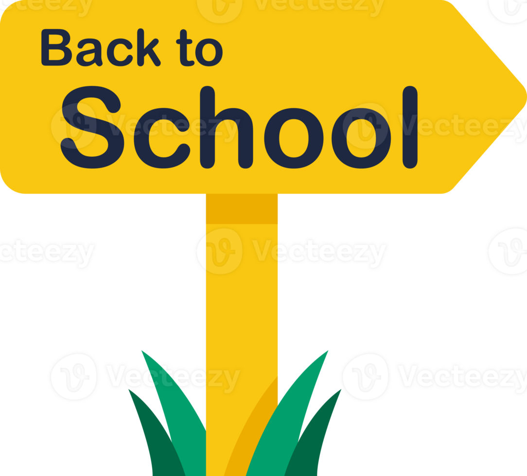 Back to School road sign board png