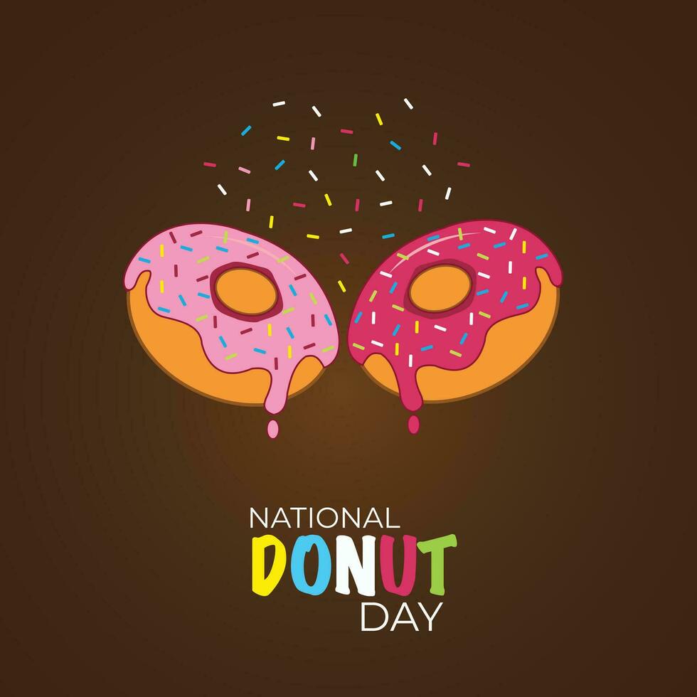 National donut day. Template for background, banner, card, poster. vector illustration.