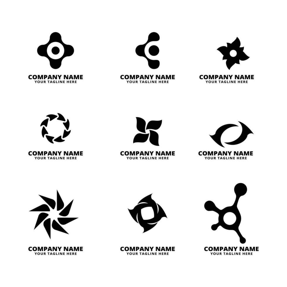 set of abstract logo vector icon