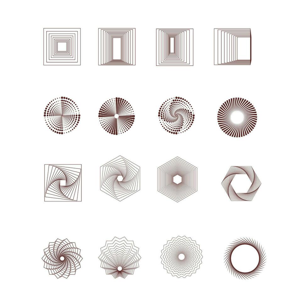 set of logo vector abstract