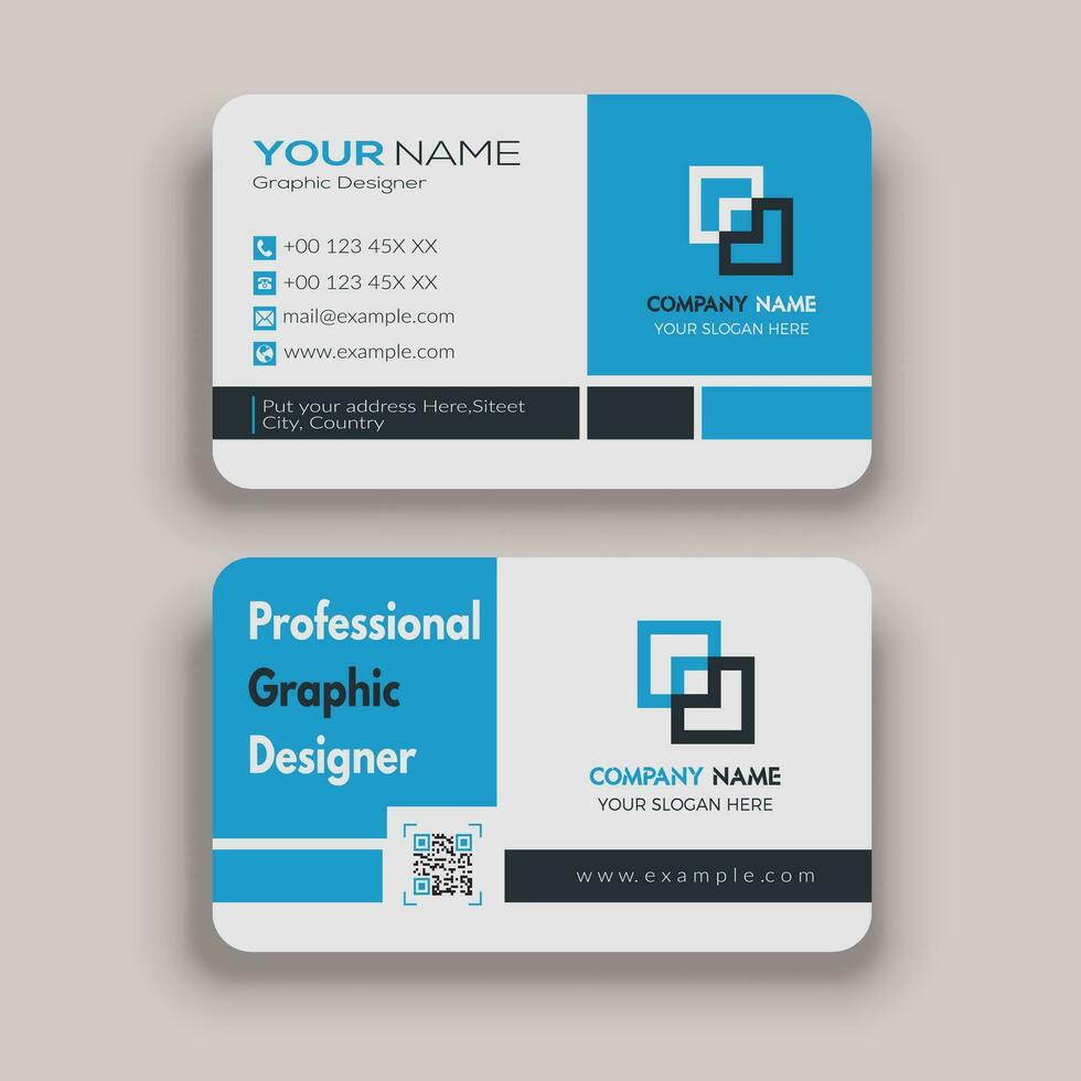 Round Business Card Template vector