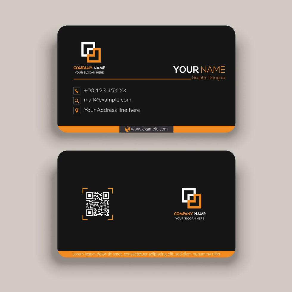 Round Business Card Design vector