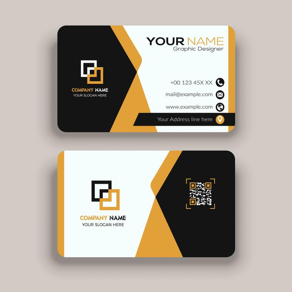 Round Business Card Design vector