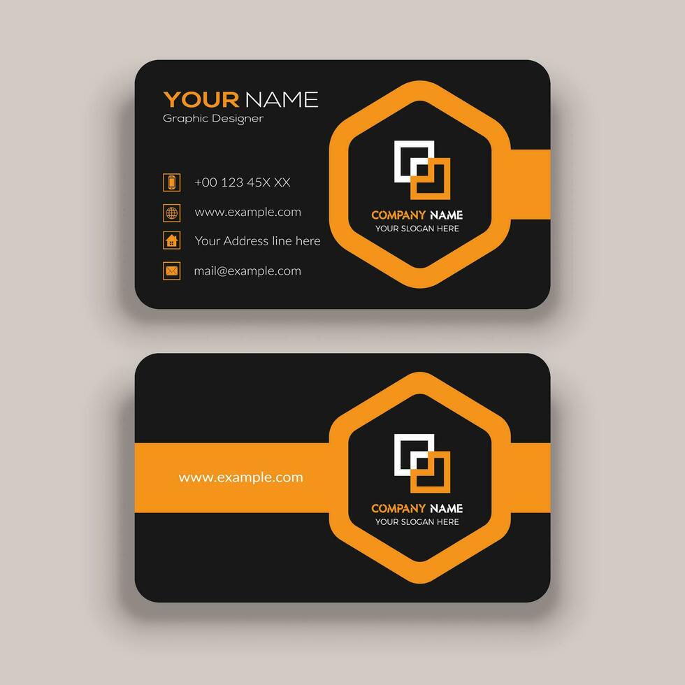 Round Business Card Template vector