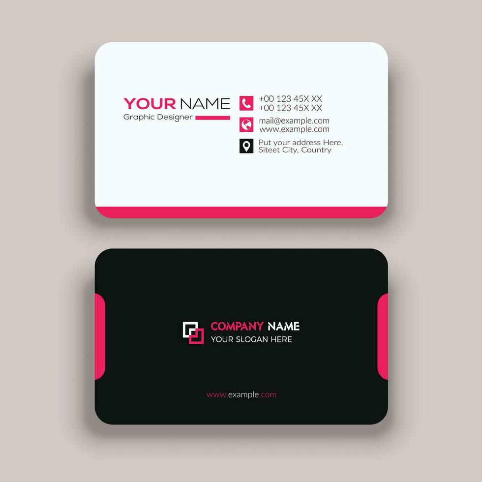 Round Business Card Design vector