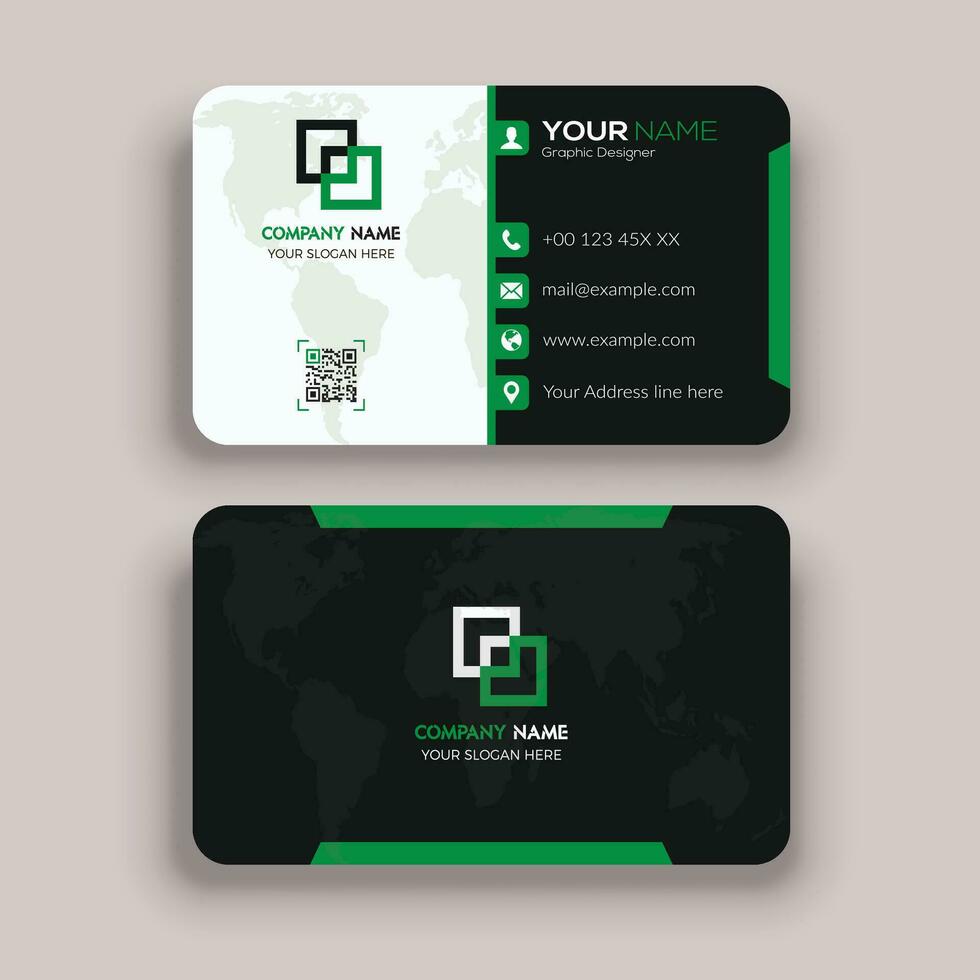 Round Business Card Design vector